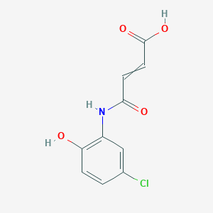 molecular formula C10H8ClNO4 B1228255 2-Butenoic acid, 4-[(5-chloro-2-hydroxyphenyl)amino]-4-oxo-, (Z)- CAS No. 61294-15-3