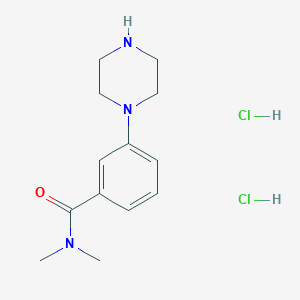 molecular formula C13H21Cl2N3O B12282616 N,N-Dimethyl-3-(1-piperazinyl)benzamide 2HCl 