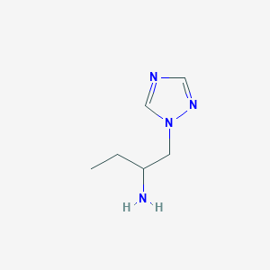 molecular formula C6H12N4 B12282630 alpha-Ethyl-1H-1,2,4-triazole-1-ethanamine 