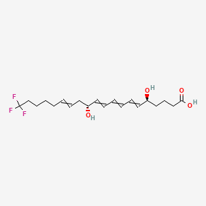 molecular formula C20H29F3O4 B1228271 (5S,12R)-20,20,20-trifluoro-5,12-dihydroxyicosa-6,8,10,14-tetraenoic acid 