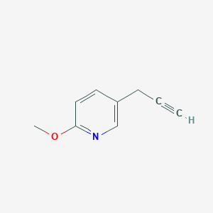 molecular formula C9H9NO B12282742 2-Methoxy-5-(prop-2-YN-1-YL)pyridine 