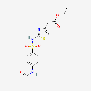 2-[2-[(4-Acetamidophenyl)sulfonylamino]-4-thiazolyl]acetic acid ethyl ester