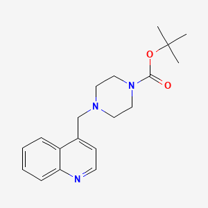 molecular formula C19H25N3O2 B12282786 4-[(4-Boc-1-piperazinyl)methyl]quinoline 