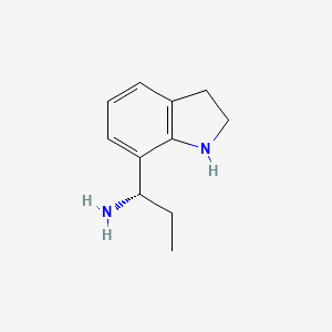 molecular formula C11H16N2 B12282840 (S)-1-(Indolin-7-yl)propan-1-amine dihydrochloride 