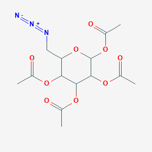 molecular formula C14H19N3O9 B12282850 1,2,3,4-Tetra-O-acetyl-6-azido-6-deoxy-a-D-glucopyranose 