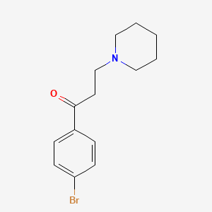 molecular formula C14H18BrNO B12282857 1-Propanone, 1-(4-bromophenyl)-3-(1-piperidinyl)- CAS No. 13552-49-3