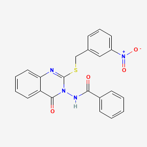 N-[2-[(3-nitrophenyl)methylthio]-4-oxo-3-quinazolinyl]benzamide