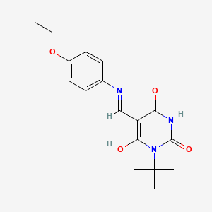 1-Tert-butyl-5-[(4-ethoxyanilino)methylidene]-1,3-diazinane-2,4,6-trione