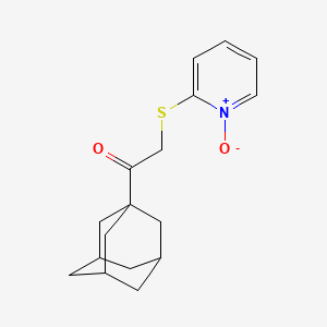 molecular formula C17H21NO2S B1228295 1-(1-Adamantyl)-2-[(1-oxido-2-pyridin-1-iumyl)thio]ethanone 