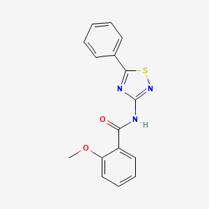 molecular formula C16H13N3O2S B1228296 2-methoxy-N-(5-phenyl-1,2,4-thiadiazol-3-yl)benzamide 