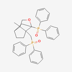 molecular formula C34H34O3P2 B1228297 3-Diphenylphosphoryl-7-(diphenylphosphorylmethyl)-6-methyl-4-oxatricyclo[4.3.0.03,7]nonane 