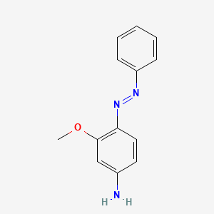 molecular formula C13H13N3O B1228302 2-Methoxy-4-aminoazobenzene CAS No. 80830-39-3