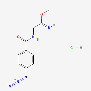 molecular formula C10H12ClN5O2 B1228305 Methyl-4-azidobenzoylaminoacetimidate CAS No. 75221-89-5