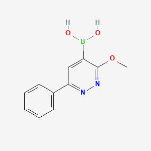 molecular formula C11H11BN2O3 B12283104 Boronic acid, B-(3-methoxy-6-phenyl-4-pyridazinyl)- 