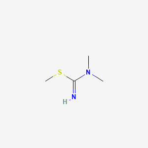 molecular formula C4H10N2S B12283111 Carbamimidothioic acid, N,N-dimethyl-, methyl ester CAS No. 57618-94-7