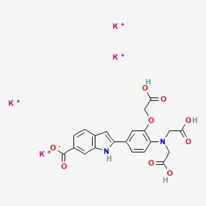 molecular formula C21H17K4N2O9+3 B12283153 tetrapotassium;2-[4-[bis(carboxymethyl)amino]-3-(carboxymethoxy)phenyl]-1H-indole-6-carboxylate 