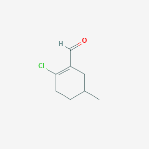 molecular formula C8H11ClO B12283168 2-Chloro-5-methyl-1-cyclohexenecarbaldehyde 