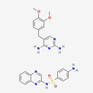 molecular formula C27H28N8O4S B1228321 Suldrazin CAS No. 65566-74-7