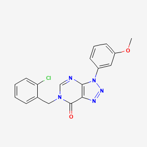 molecular formula C18H14ClN5O2 B1228323 6-[(2-Chlorophenyl)methyl]-3-(3-methoxyphenyl)-7-triazolo[4,5-d]pyrimidinone 
