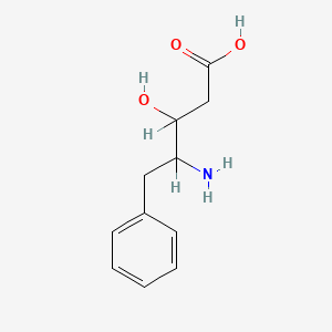 molecular formula C11H15NO3 B1228324 4-Amino-3-hydroxy-5-phenylpentanoic acid 