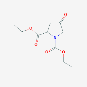 molecular formula C10H15NO5 B12283247 Diethyl 4-oxopyrrolidine-1,2-dicarboxylate CAS No. 4801-24-5
