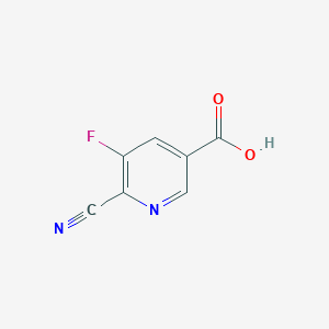 molecular formula C7H3FN2O2 B12283248 6-Cyano-5-fluoronicotinic acid 