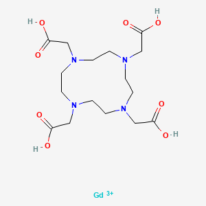 molecular formula C16H28GdN4O8+3 B1228328 Gadolinium(3+);2-[4,7,10-tris(carboxymethyl)-1,4,7,10-tetrazacyclododec-1-yl]acetic acid 