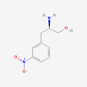 molecular formula C9H12N2O3 B12283305 (R)-b-Amino-3-nitrobenzenepropanol 