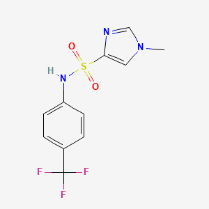 molecular formula C11H10F3N3O2S B1228332 1-methyl-N-[4-(trifluoromethyl)phenyl]-4-imidazolesulfonamide 