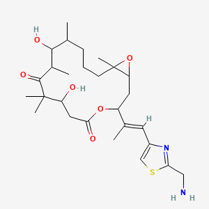 molecular formula C27H42N2O6S B12283328 (1S,3S,7S,10R,11S,12S,16R)-3-[(1E)-2-[2-(Aminomethyl)-4-thiazolyl]-1-methylethenyl]-7,11-dihydroxy-8,8,10,12,16-pentamethyl-4,17-dioxabicyclo[14.1.0]heptadecane-5,9-dione 