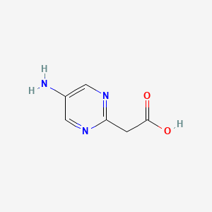 molecular formula C6H7N3O2 B12283370 2-(5-Aminopyrimidin-2-yl)acetic acid 
