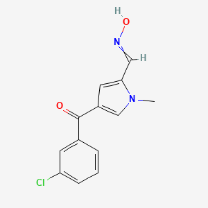 molecular formula C13H11ClN2O2 B1228342 N-{[4-(3-chlorobenzoyl)-1-methyl-1H-pyrrol-2-yl]methylidene}hydroxylamine 