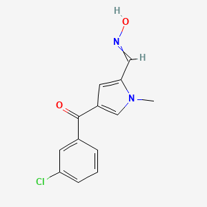 4-[(3-Chlorophenyl)-oxomethyl]-1-methyl-2-pyrrolecarboxaldehyde oxime