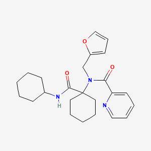 N-[1-[(cyclohexylamino)-oxomethyl]cyclohexyl]-N-(2-furanylmethyl)-2-pyridinecarboxamide
