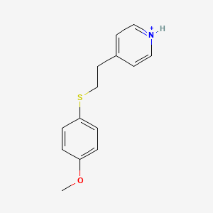 molecular formula C14H16NOS+ B1228356 4-[2-(4-methoxyphenyl)sulfanylethyl]pyridin-1-ium 
