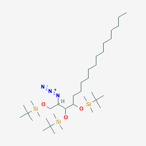 molecular formula C36H79N3O3Si3 B12283593 [2-Azido-1,3-bis[[tert-butyl(dimethyl)silyl]oxy]octadecan-4-yl]oxy-tert-butyl-dimethylsilane 
