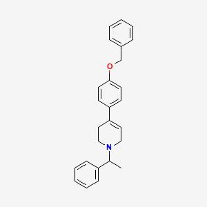 molecular formula C26H27NO B12283648 4-(4-Benzyloxy-phenyl)-1-(1-phenyl-ethyl)-1,2,3,6-tetrahydro-pyridine 