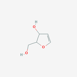 molecular formula C5H8O3 B12283765 2-(hydroxymethyl)-2,3-dihydrofuran-3-ol 