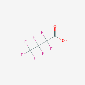 molecular formula C4F7O2- B1228378 2,2,3,3,4,4,4-Heptafluorobutanoate 