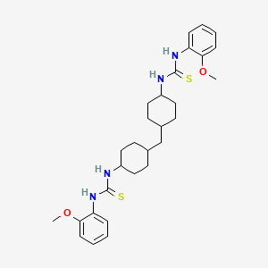 molecular formula C29H40N4O2S2 B1228382 1-[4-[[4-[[(2-Methoxyanilino)-sulfanylidenemethyl]amino]cyclohexyl]methyl]cyclohexyl]-3-(2-methoxyphenyl)thiourea 