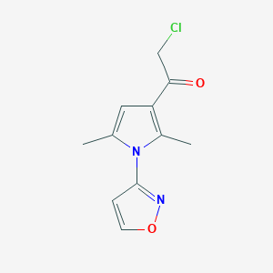molecular formula C11H11ClN2O2 B1228384 2-chloro-1-[2,5-dimethyl-1-(1,2-oxazol-3-yl)-1H-pyrrol-3-yl]ethan-1-one CAS No. 857041-83-9