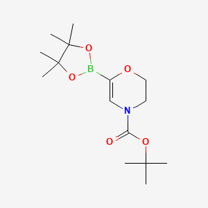 molecular formula C15H26BNO5 B12283859 tert-Butyl 6-(4,4,5,5-tetramethyl-1,3,2-dioxaborolan-2-yl)-2H-1,4-oxazine-4(3H)-carboxylate CAS No. 2223055-83-0