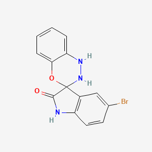 molecular formula C14H10BrN3O2 B1228386 5'-溴-2'-螺[1,2-二氢-4,1,2-苯并恶二嗪-3,3'-1H-吲哚]酮 