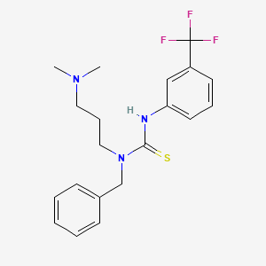 molecular formula C20H24F3N3S B1228387 1-[3-(Dimethylamino)propyl]-1-(phenylmethyl)-3-[3-(trifluoromethyl)phenyl]thiourea 