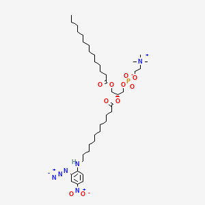 molecular formula C40H71N6O10P B1228394 1-Myristoyl-2-(2-azido-4-nitrobenzoyl)phosphatidylcholine CAS No. 96912-01-5