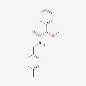 2-methoxy-N-[(4-methylphenyl)methyl]-2-phenylacetamide