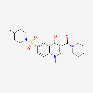 molecular formula C22H29N3O4S B1228405 1-Methyl-6-[(4-methyl-1-piperidinyl)sulfonyl]-3-[oxo(1-piperidinyl)methyl]-4-quinolinone 