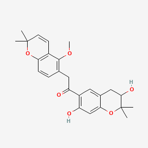 molecular formula C25H28O6 B1228407 Dihydromunduletone CAS No. 674786-20-0