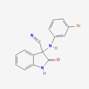 3-(3-bromoanilino)-2-oxo-1H-indole-3-carbonitrile