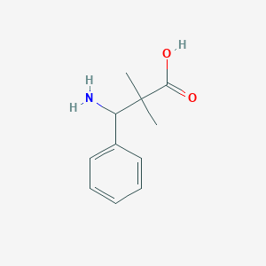 molecular formula C11H15NO2 B12284161 3-Amino-2,2-dimethyl-3-phenylpropanoic acid 